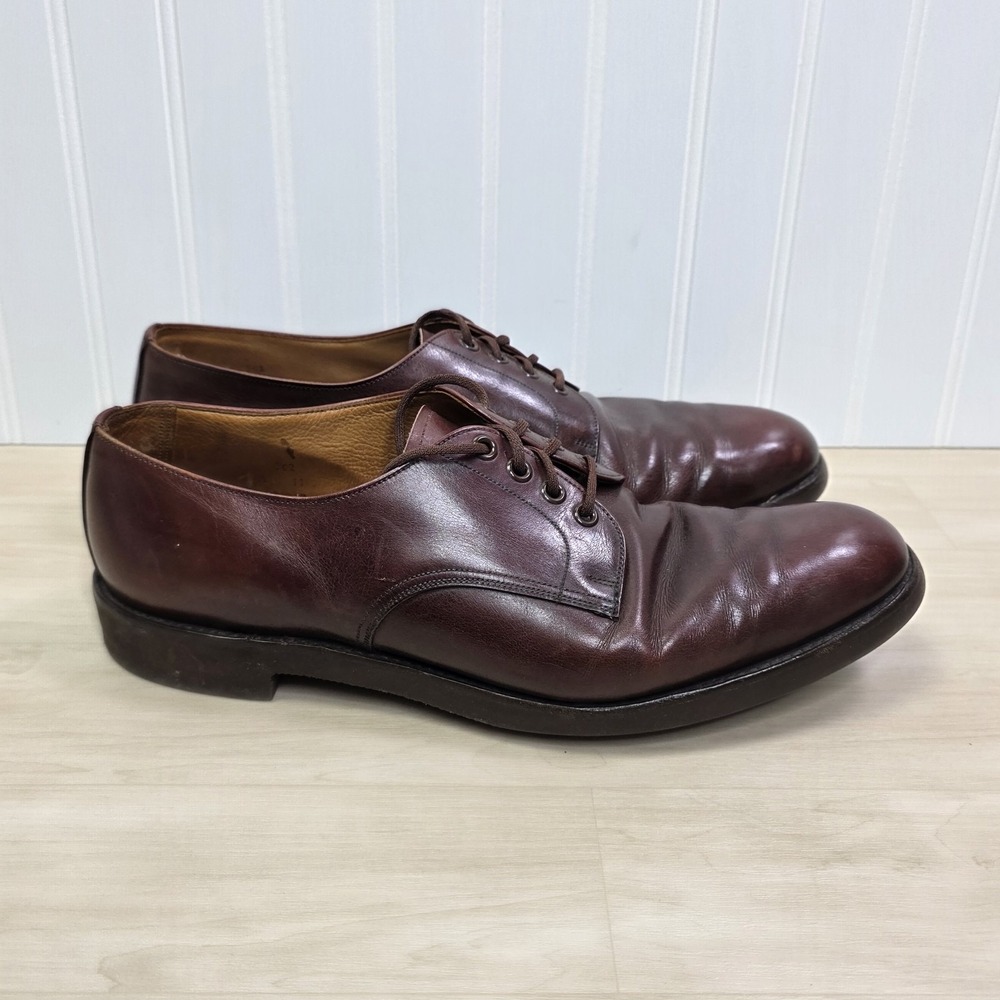 Brooks Brothers English Men's Brown Leather Derby Shoes Lace Up‎ Size 11 US